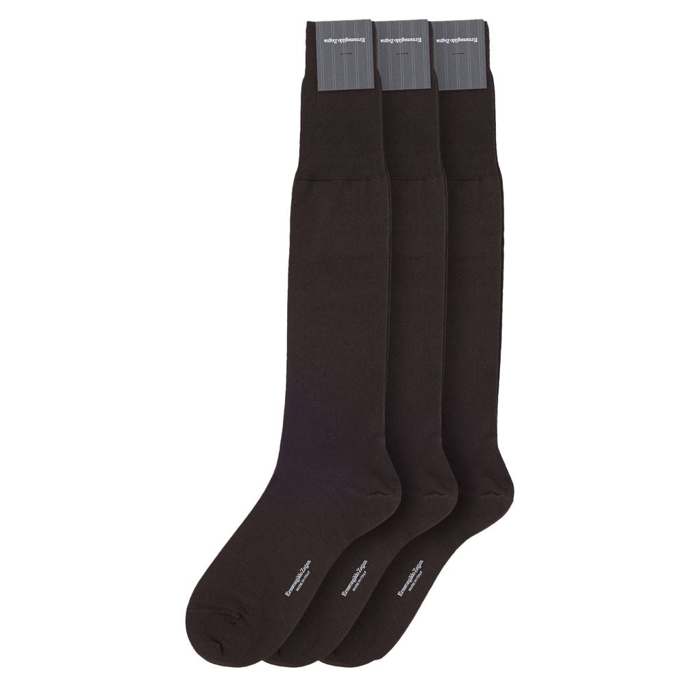 Zegna Brown Wool Socks