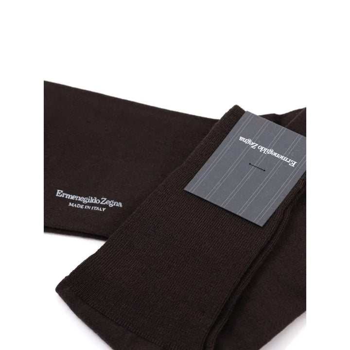 ZEGNA Brown Wool Socks