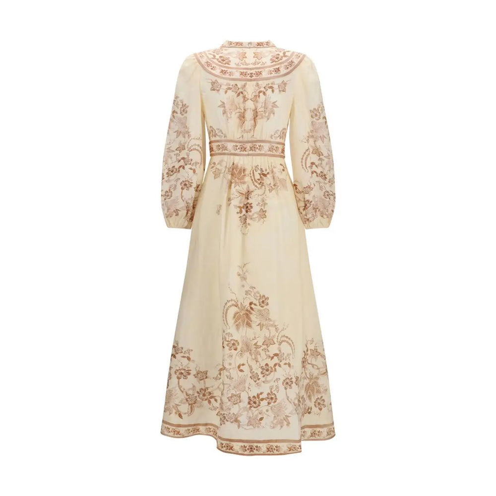Zimmermann Beige Linen Casual Dress