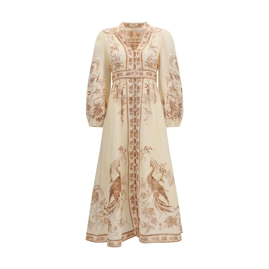 Zimmermann Beige Linen Casual Dress