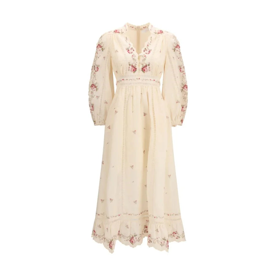 Zimmermann Beige Linen Casual Dress