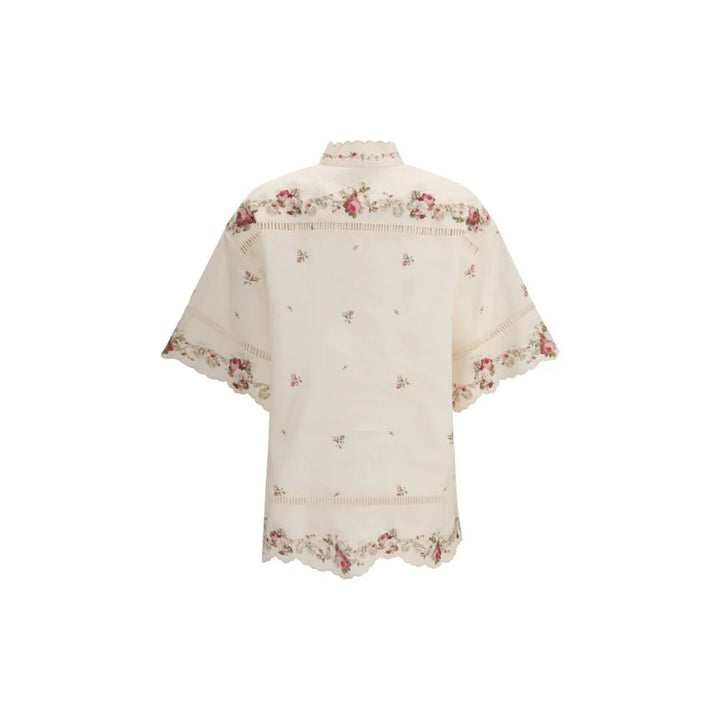 Zimmermann Beige Linen Pattern Shirt