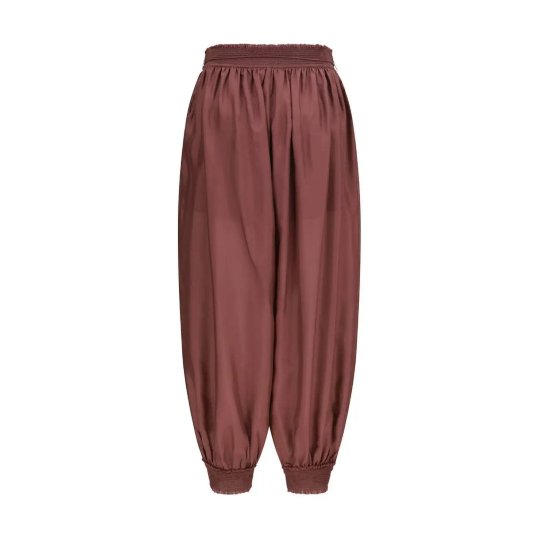Zimmermann Bordeaux Silk Casual Pants