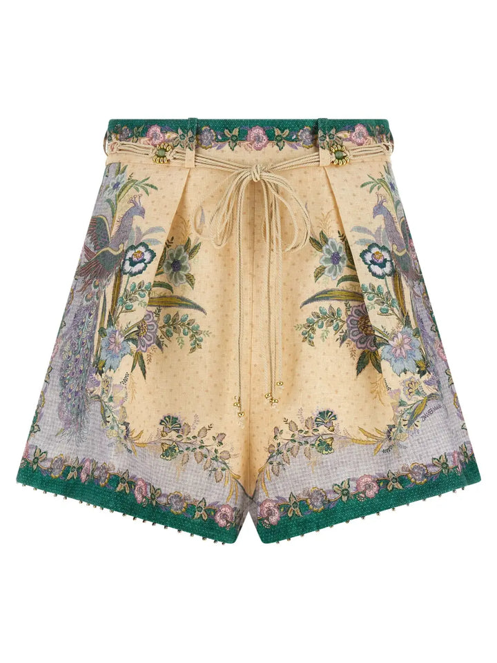 Zimmermann Multicolor Linen Bermuda Shorts