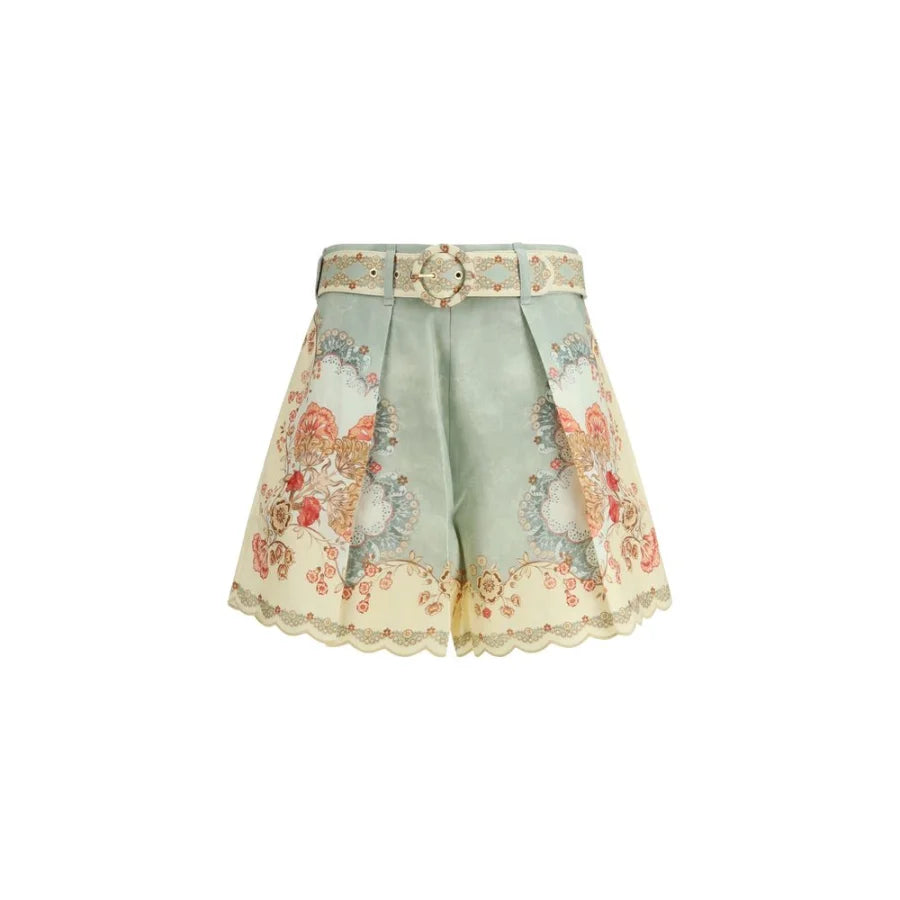 Zimmermann Multicolor Linen Bermuda Shorts