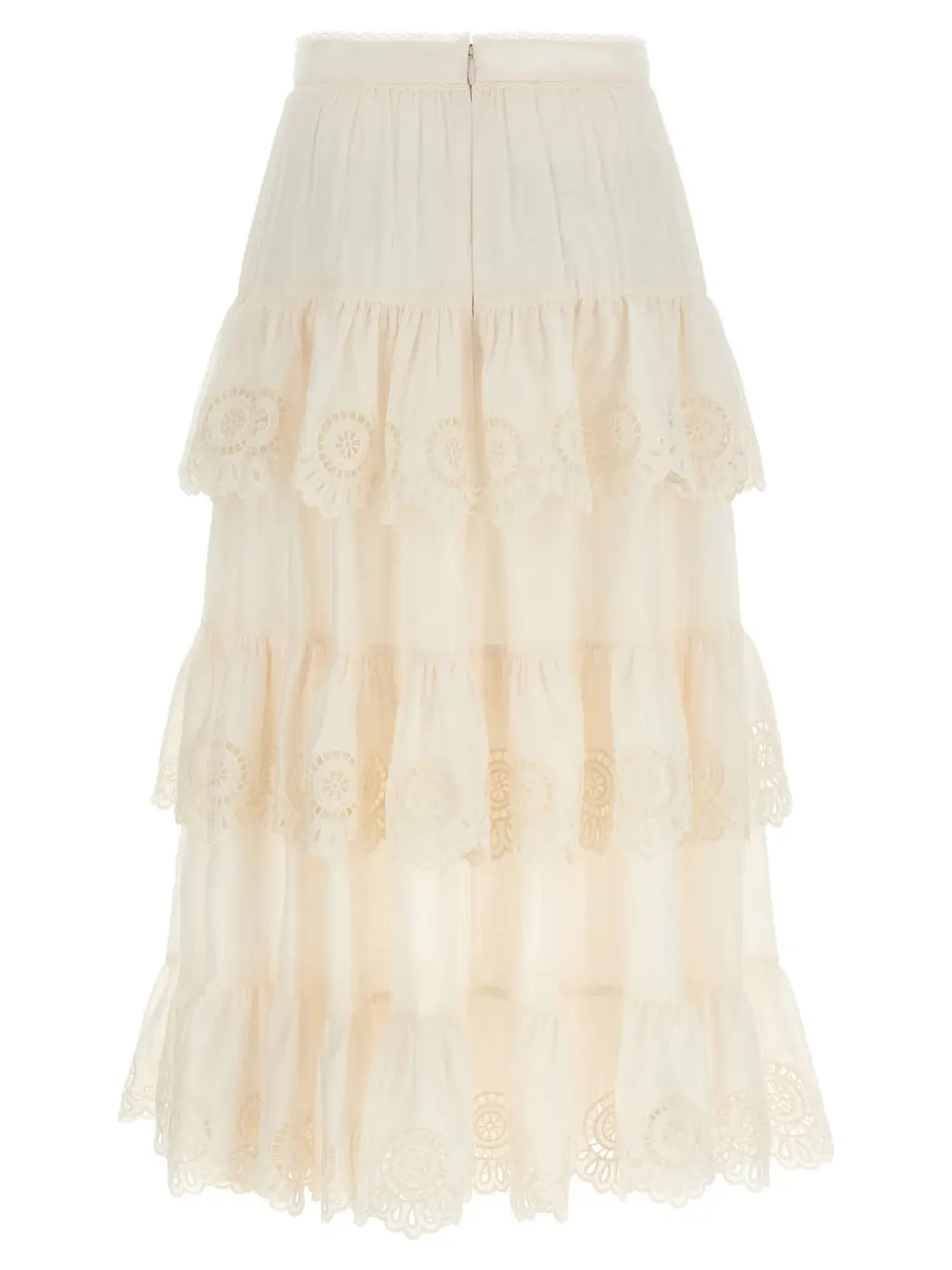 Zimmermann White Cotton Mini Skirt
