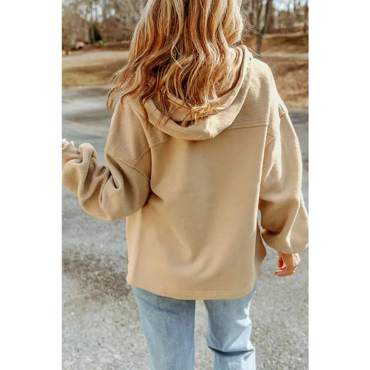 Elevate Your Wardrobe Game with Zip Up Drawstring Hooded Jacket Clothing Tops Trendsi